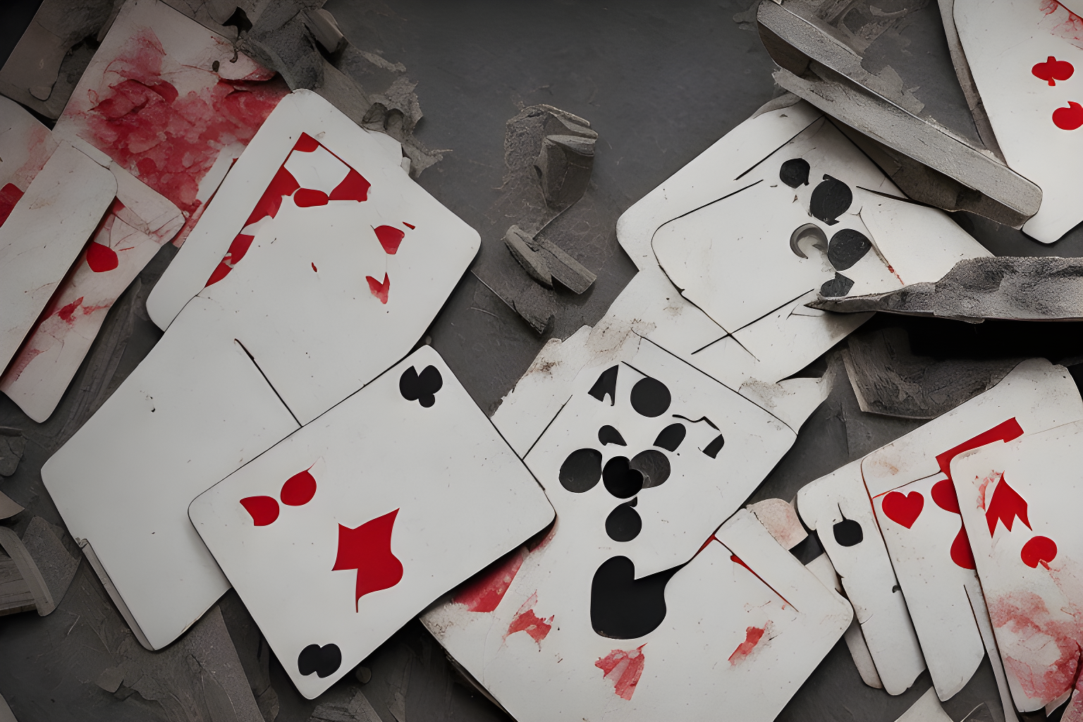 a house of cards that is crumbling