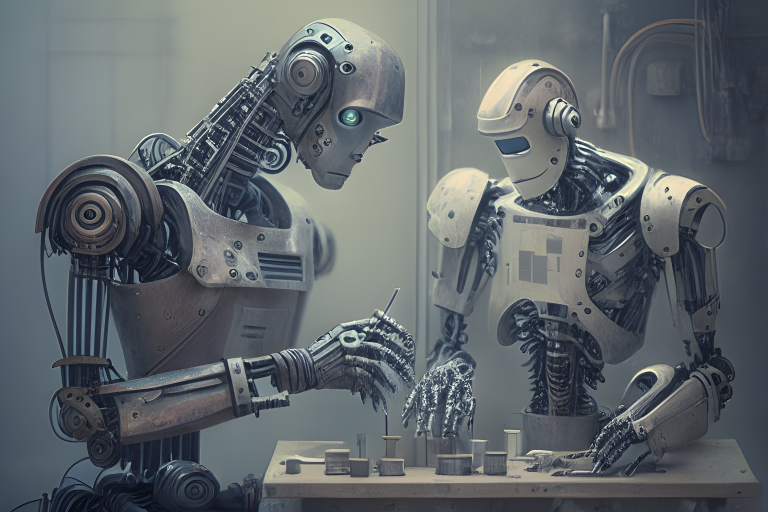 a human and a robot working together