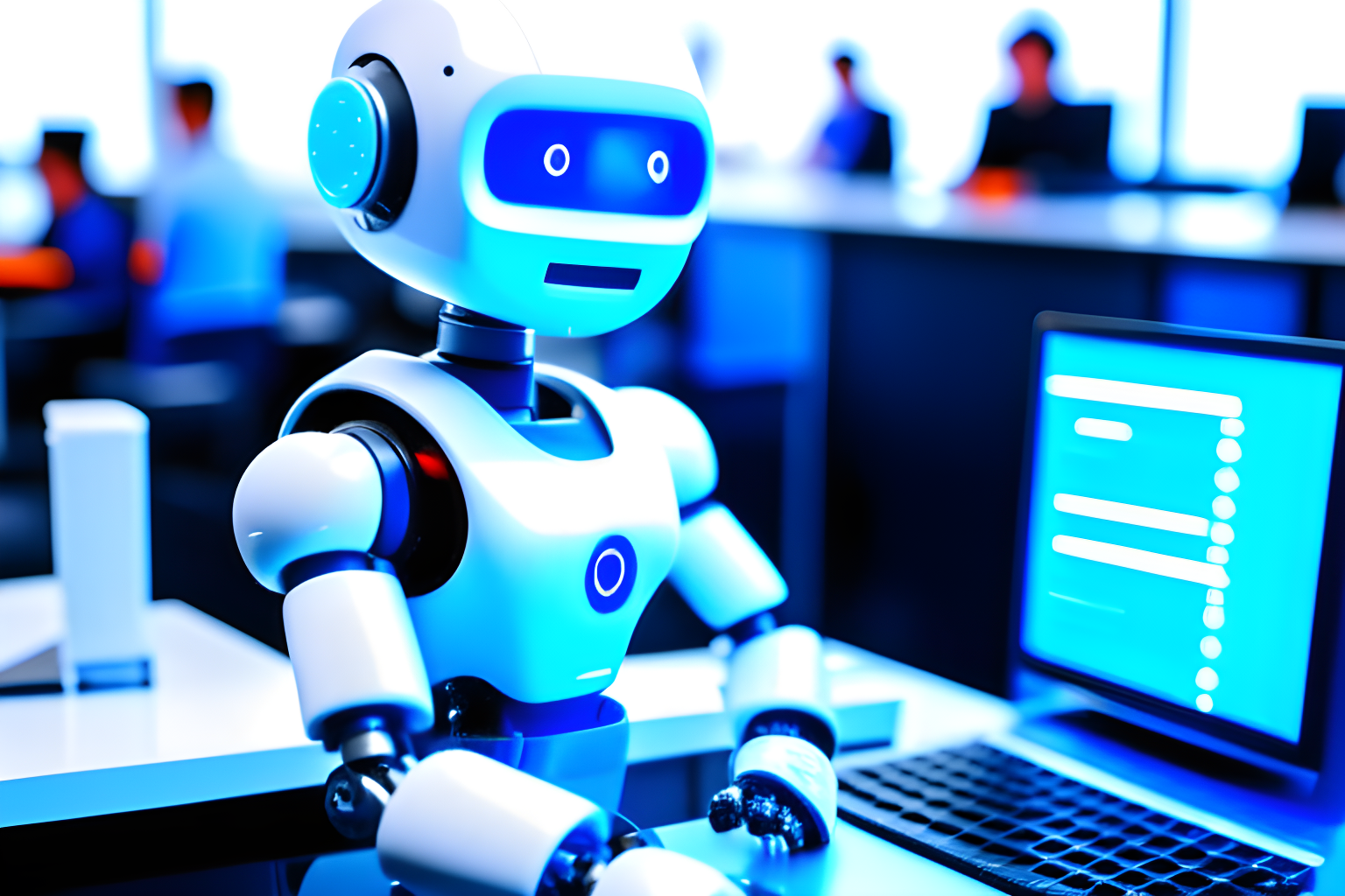 A Kind Robot Newsroom Reports and Takes Pictures For Salesforce Inc To Track Human Customer History