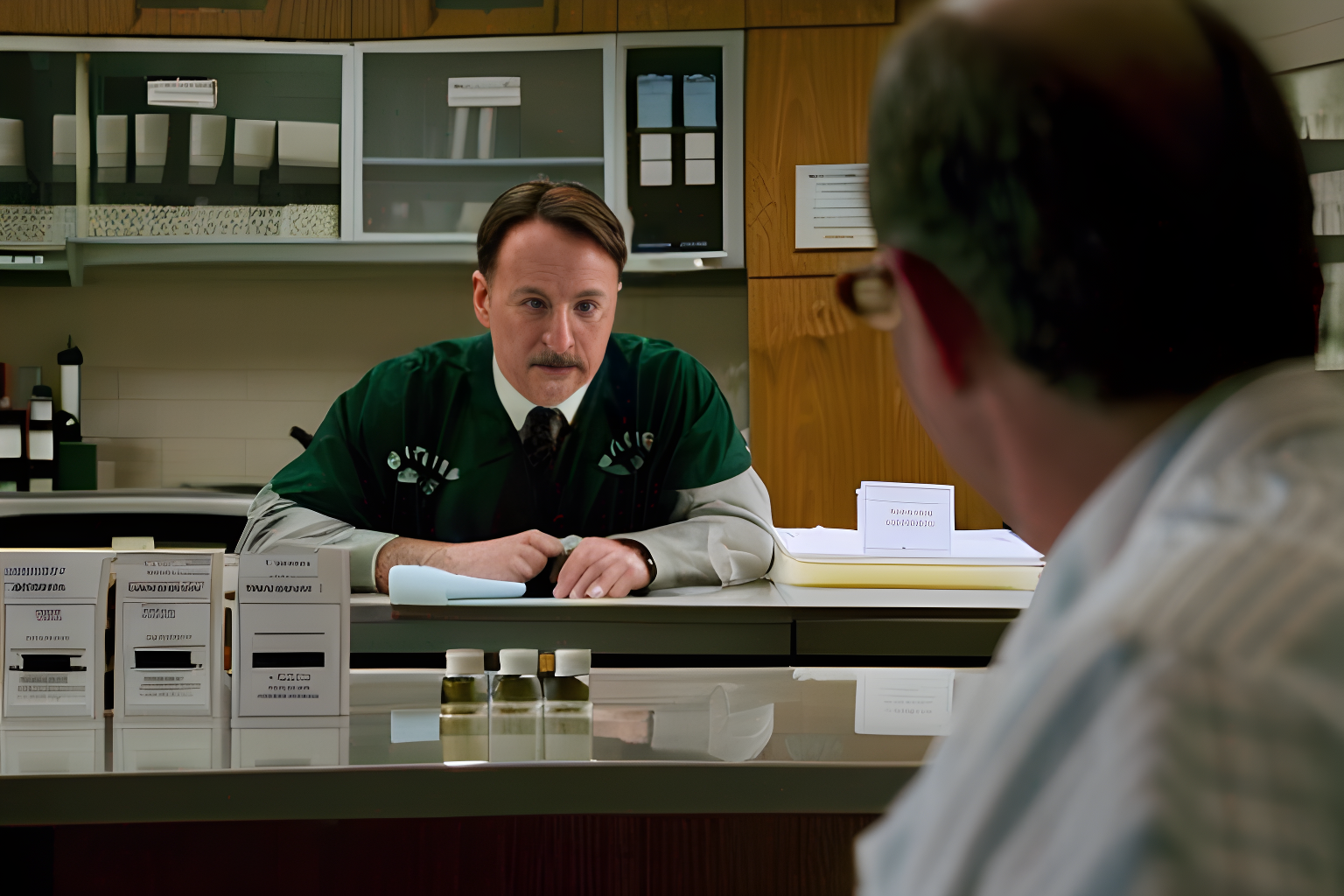 A man in a forensics lab