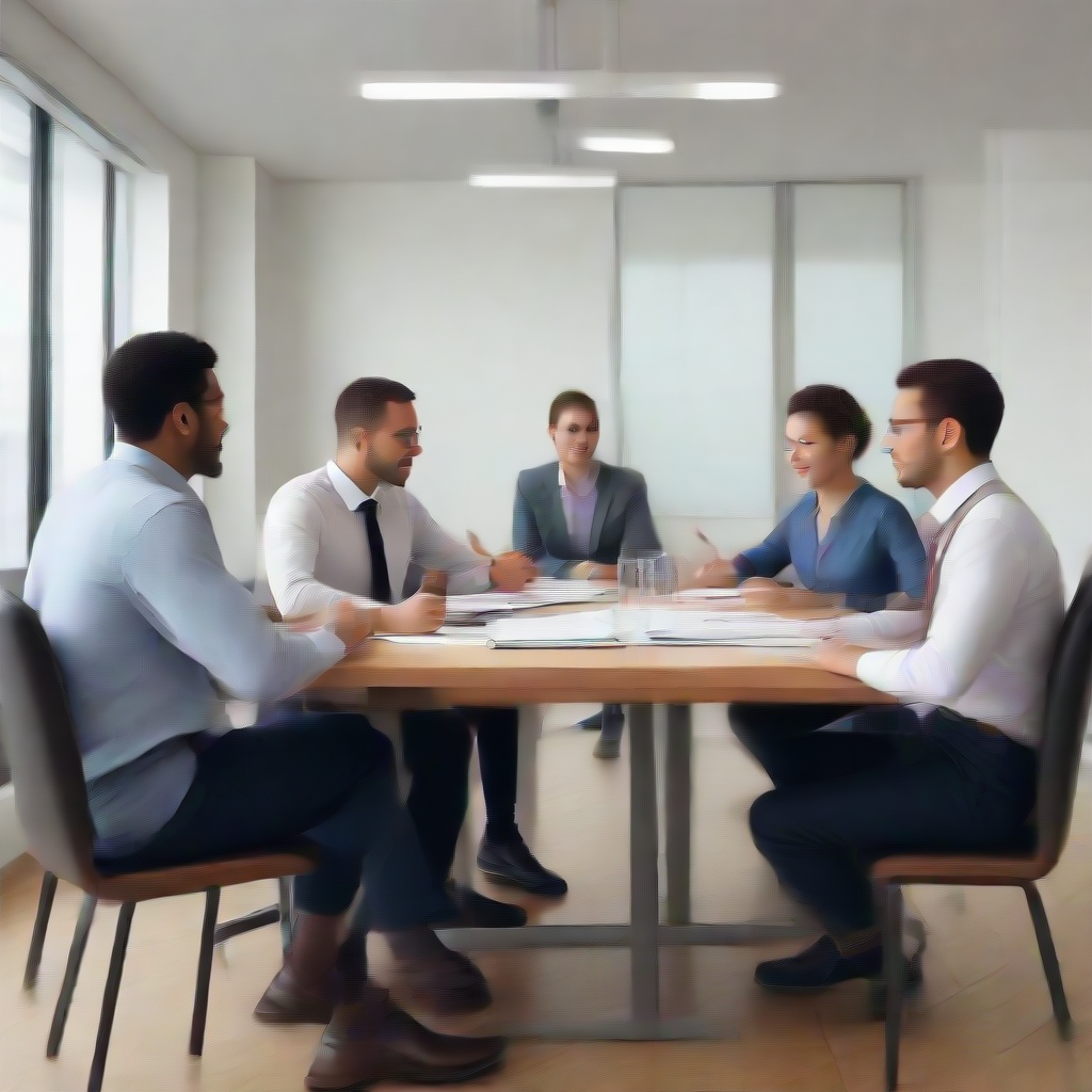 a man leading a business meeting