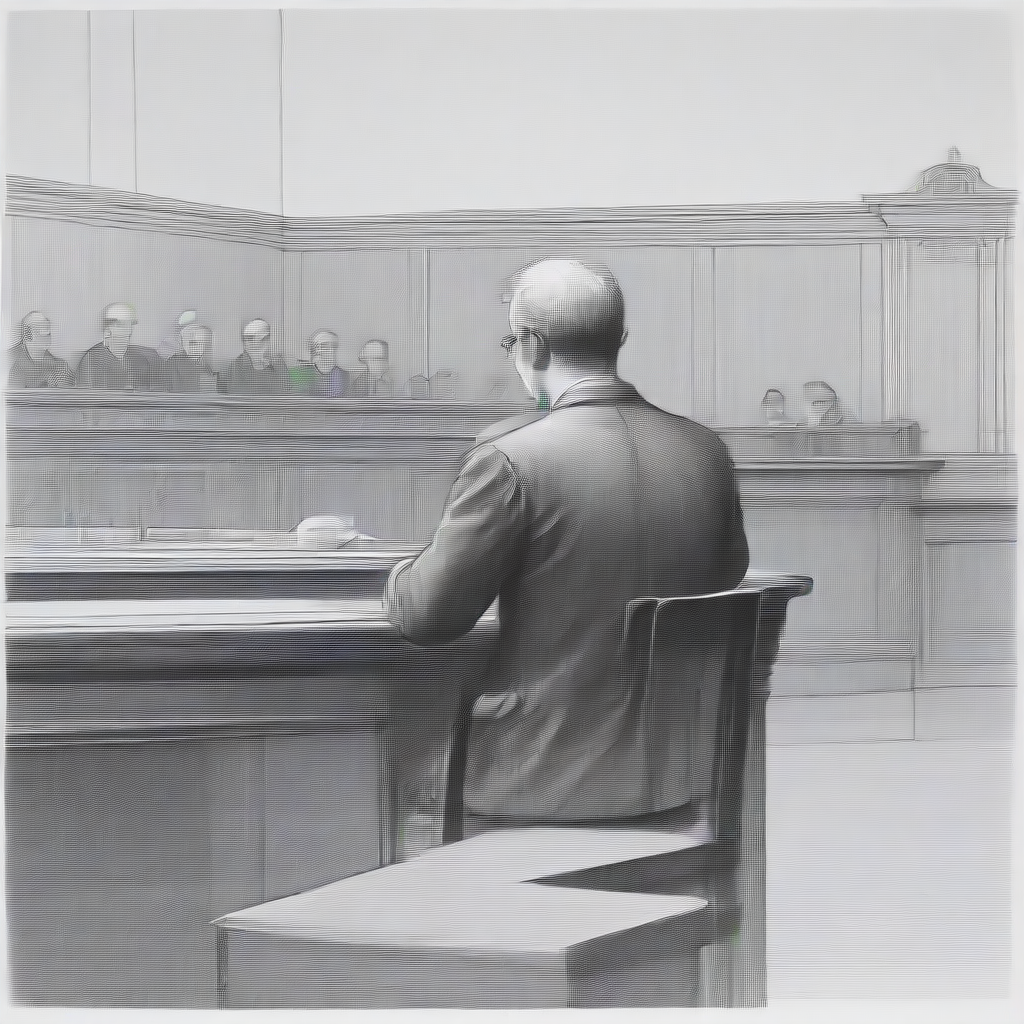 a man on the witness stand in court