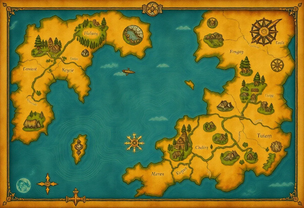 a map of a fantasy world