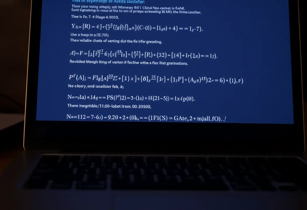 a mathematical theorem on a laptop