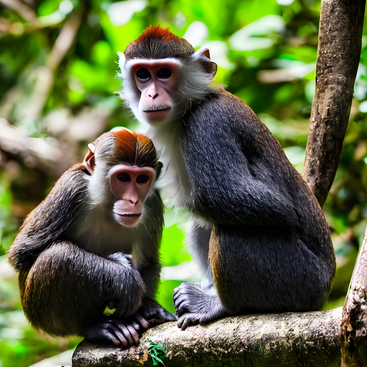 A monkey pondering the meaning of life in the Amazon forest