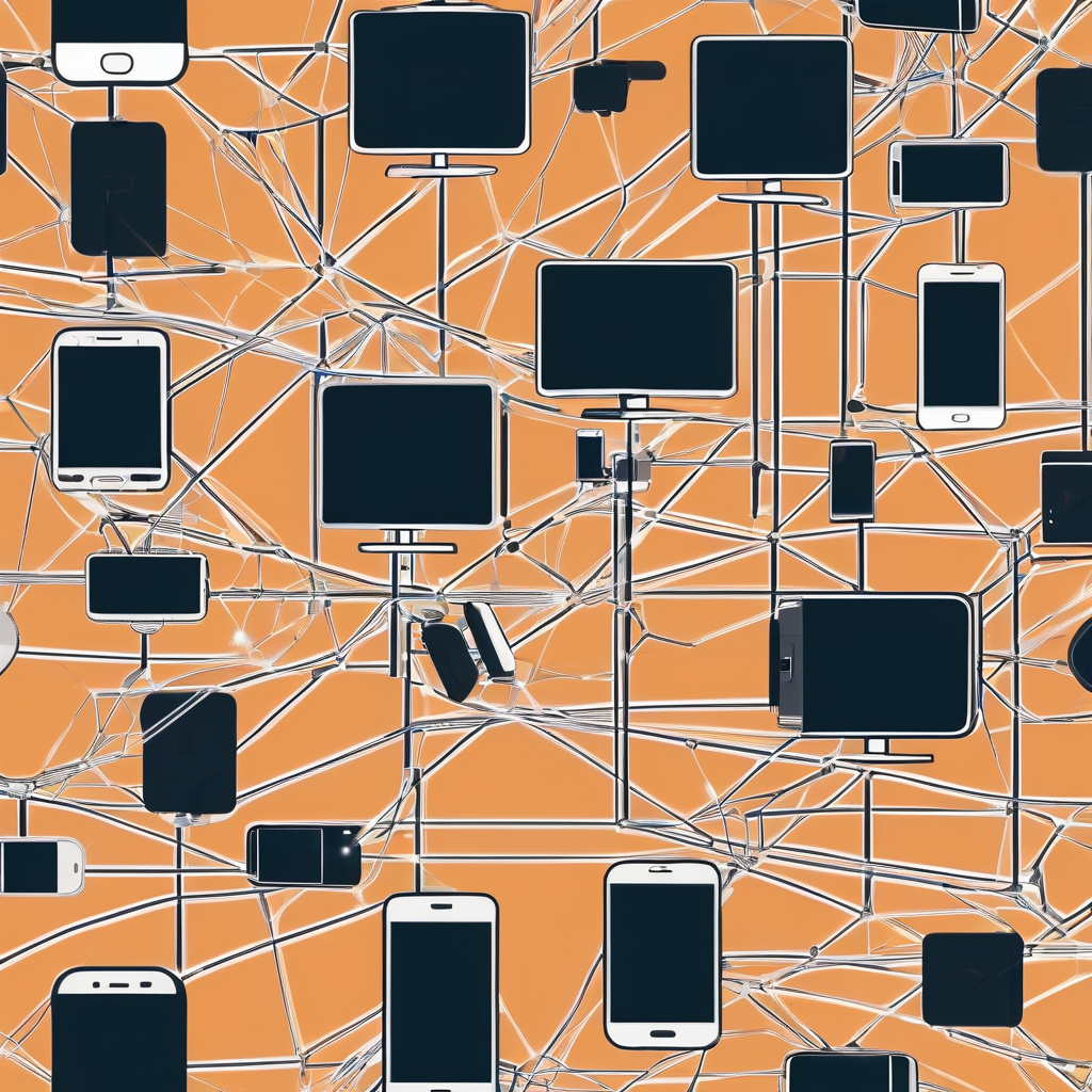 a network with smartphones as nodes