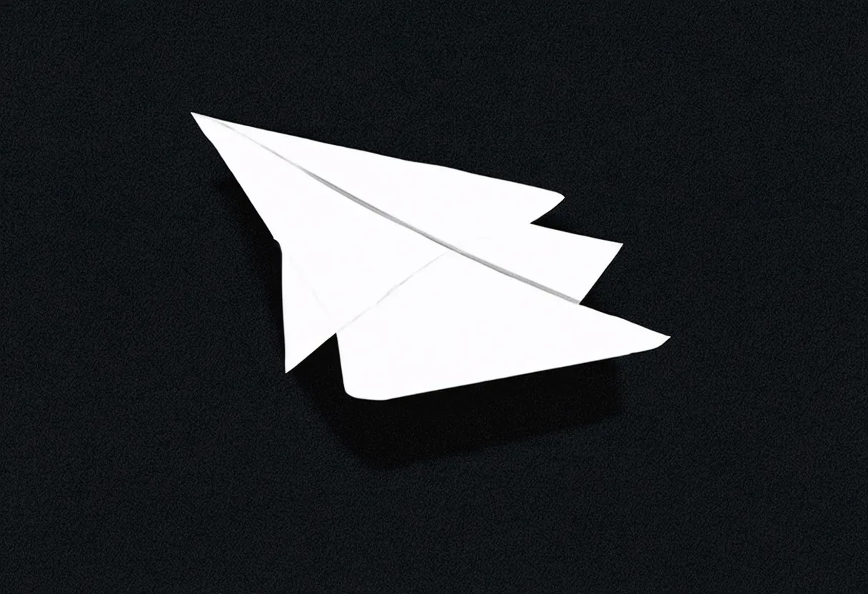 a paper plane