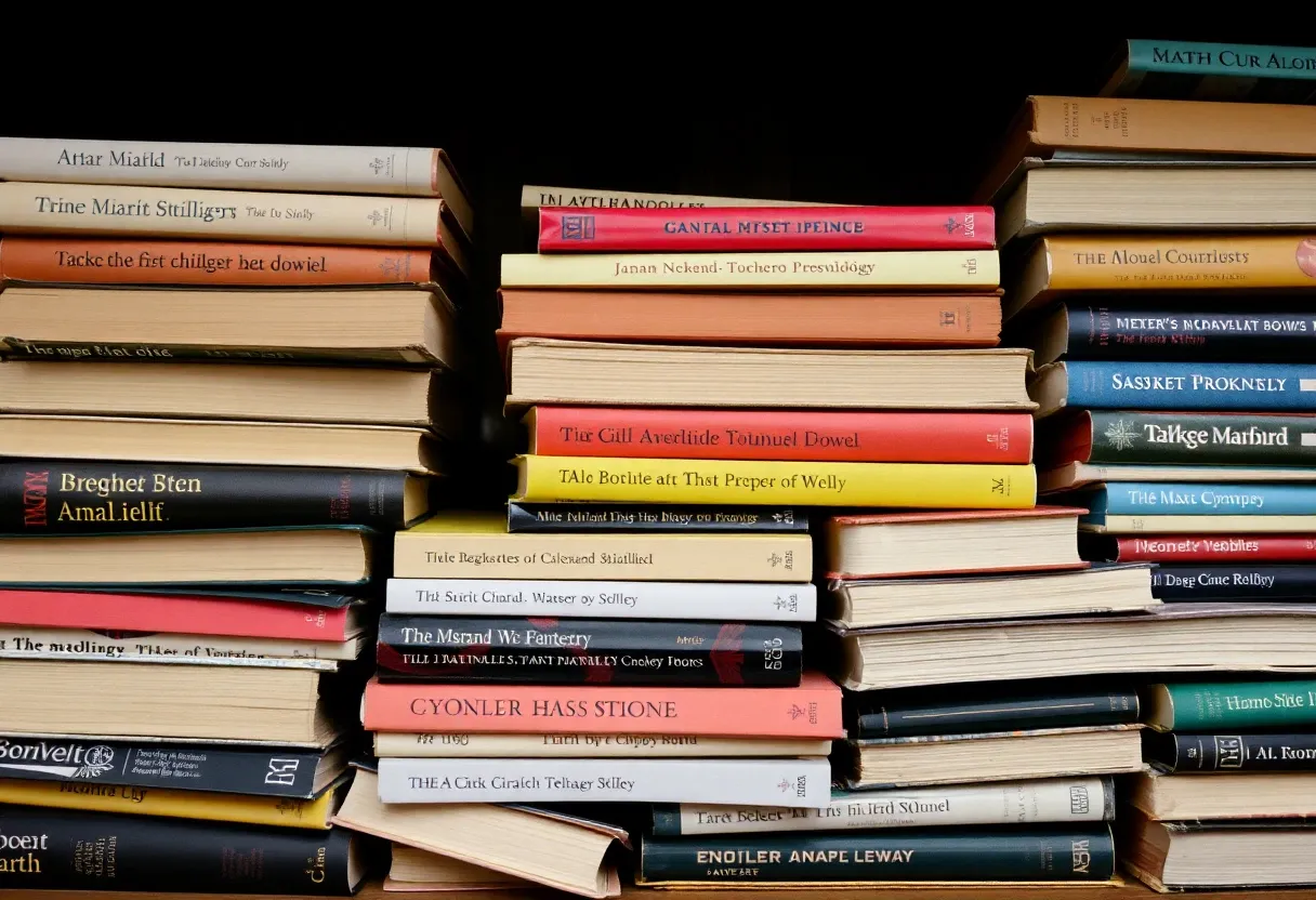a pile of books