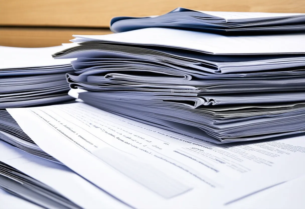 a pile of documents