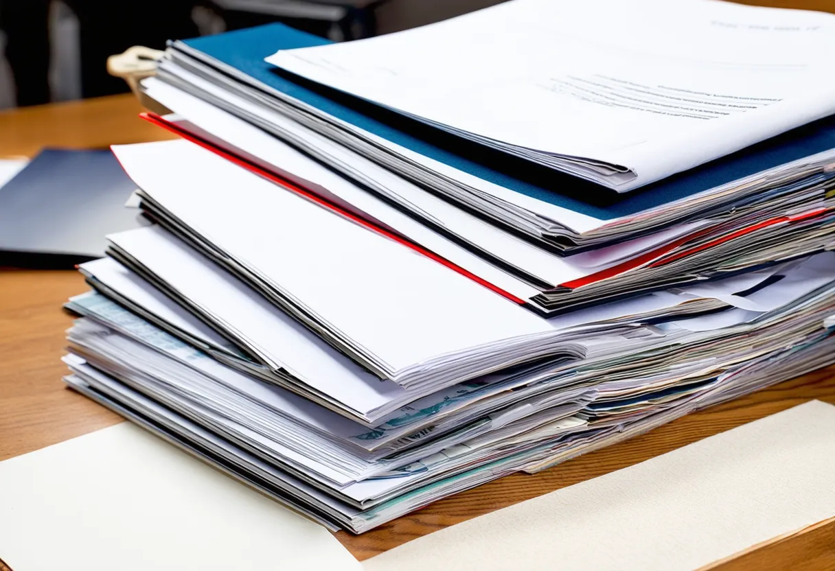 a pile of documents