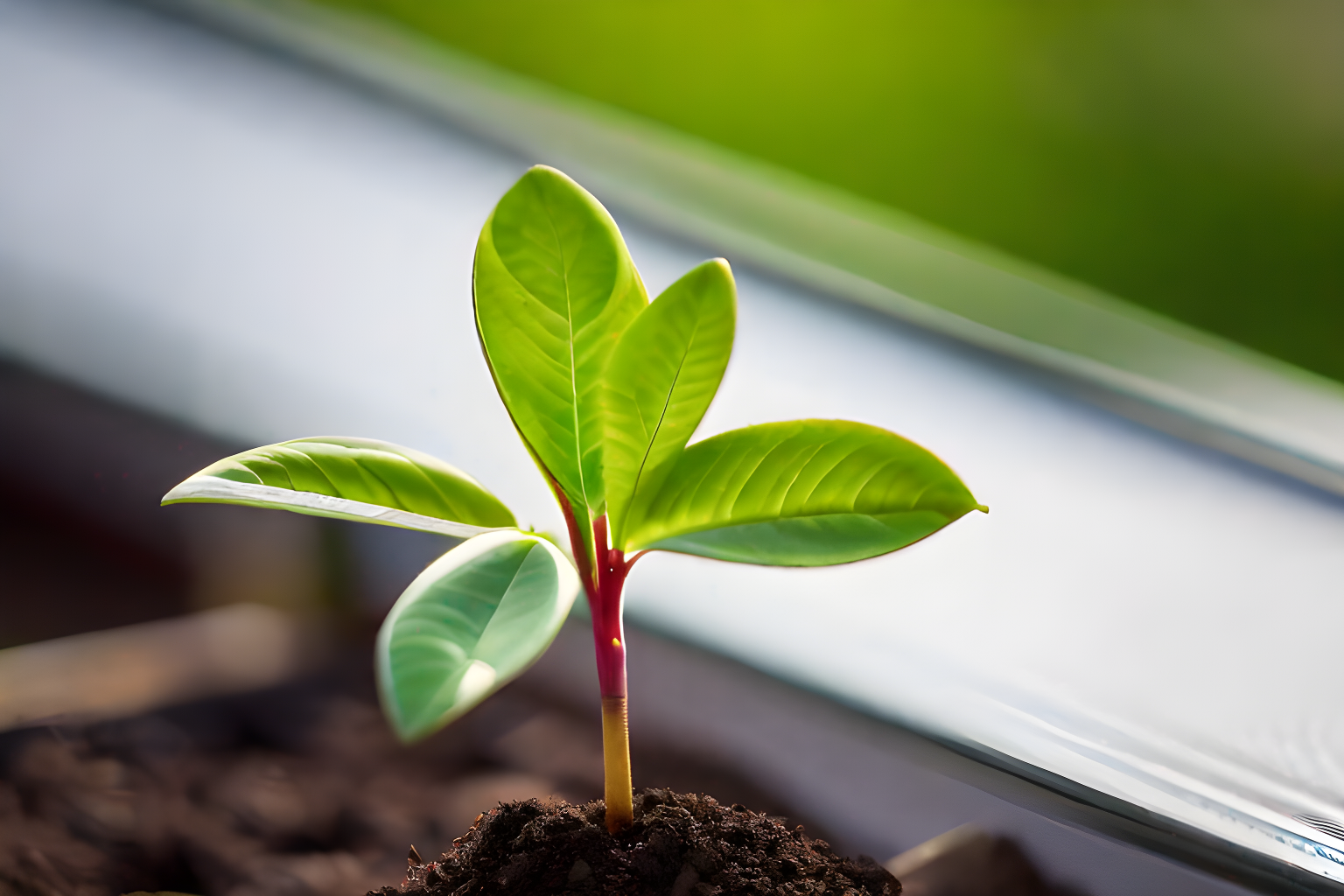 a plant growing