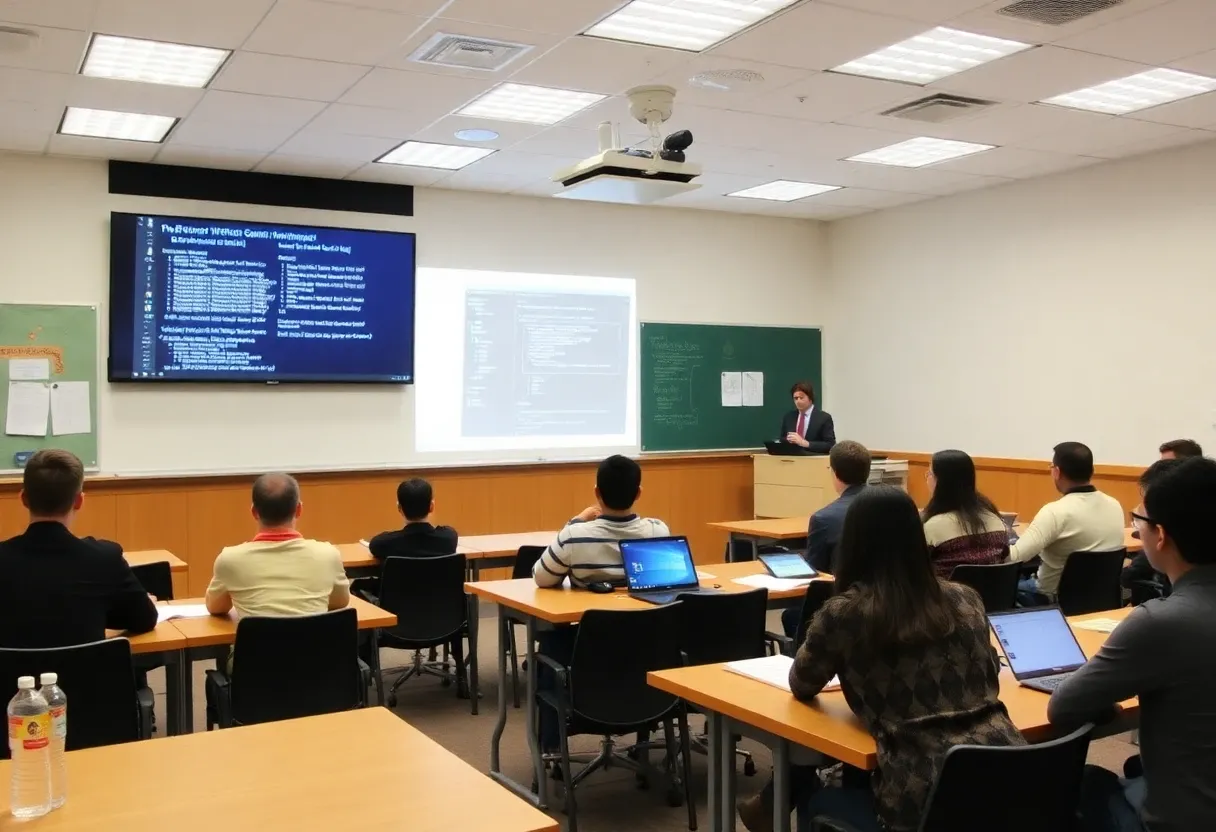 a programming classroom