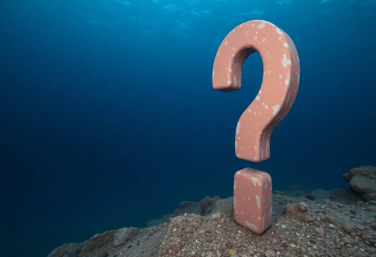 a question mark at the bottom of the ocean