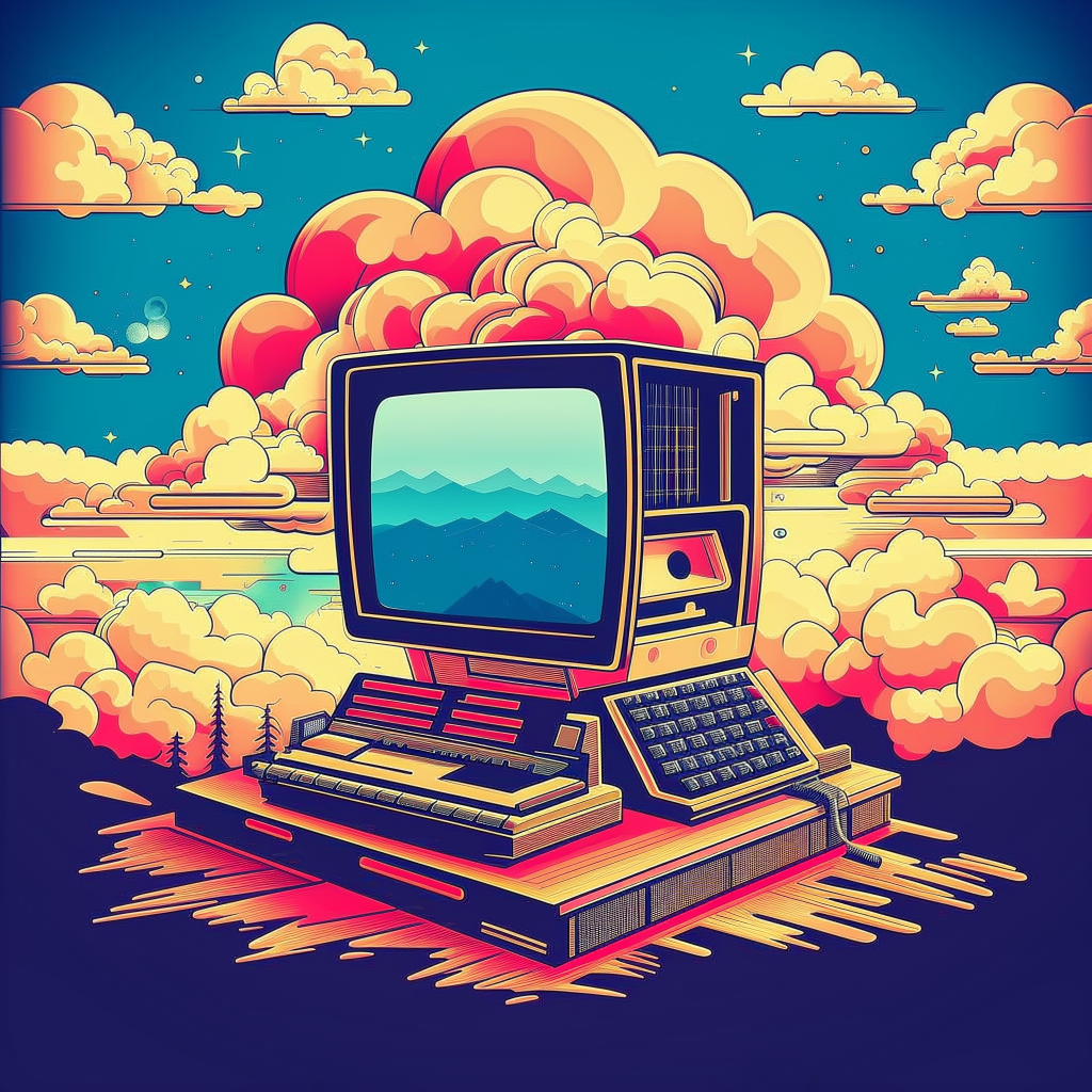 a retro computer in the cloud