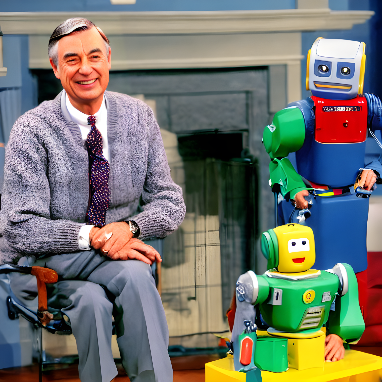 A robot Mr. Rogers