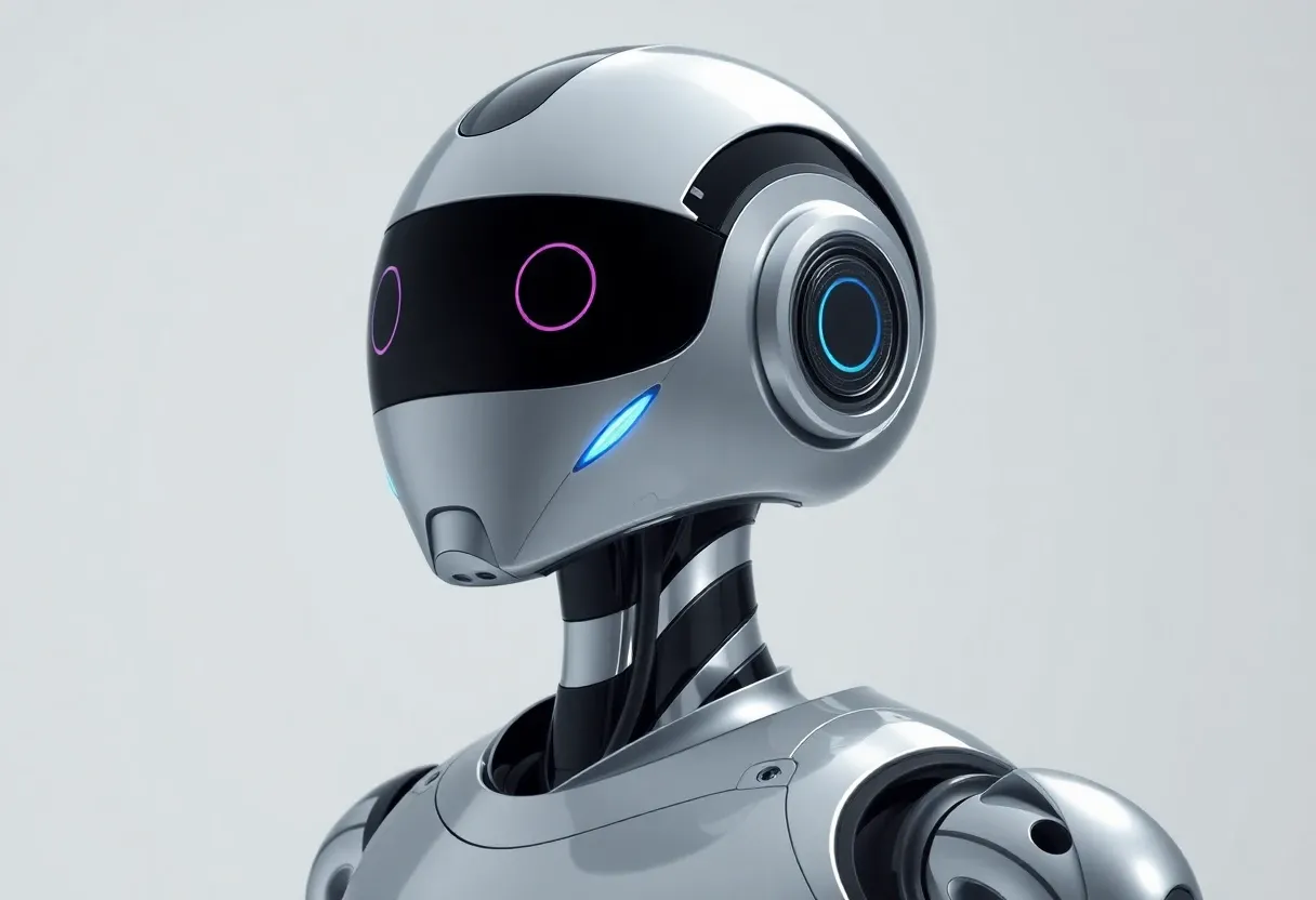 a shiny and sleek new robot