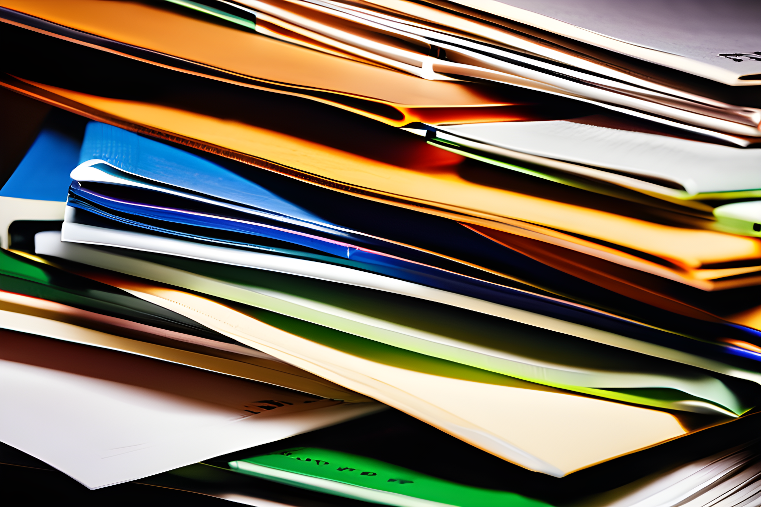 A stack of bound documents