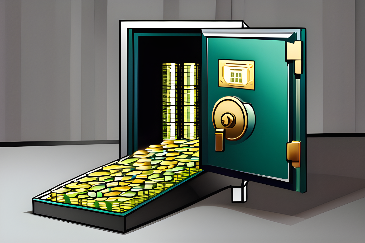 a vault full of money