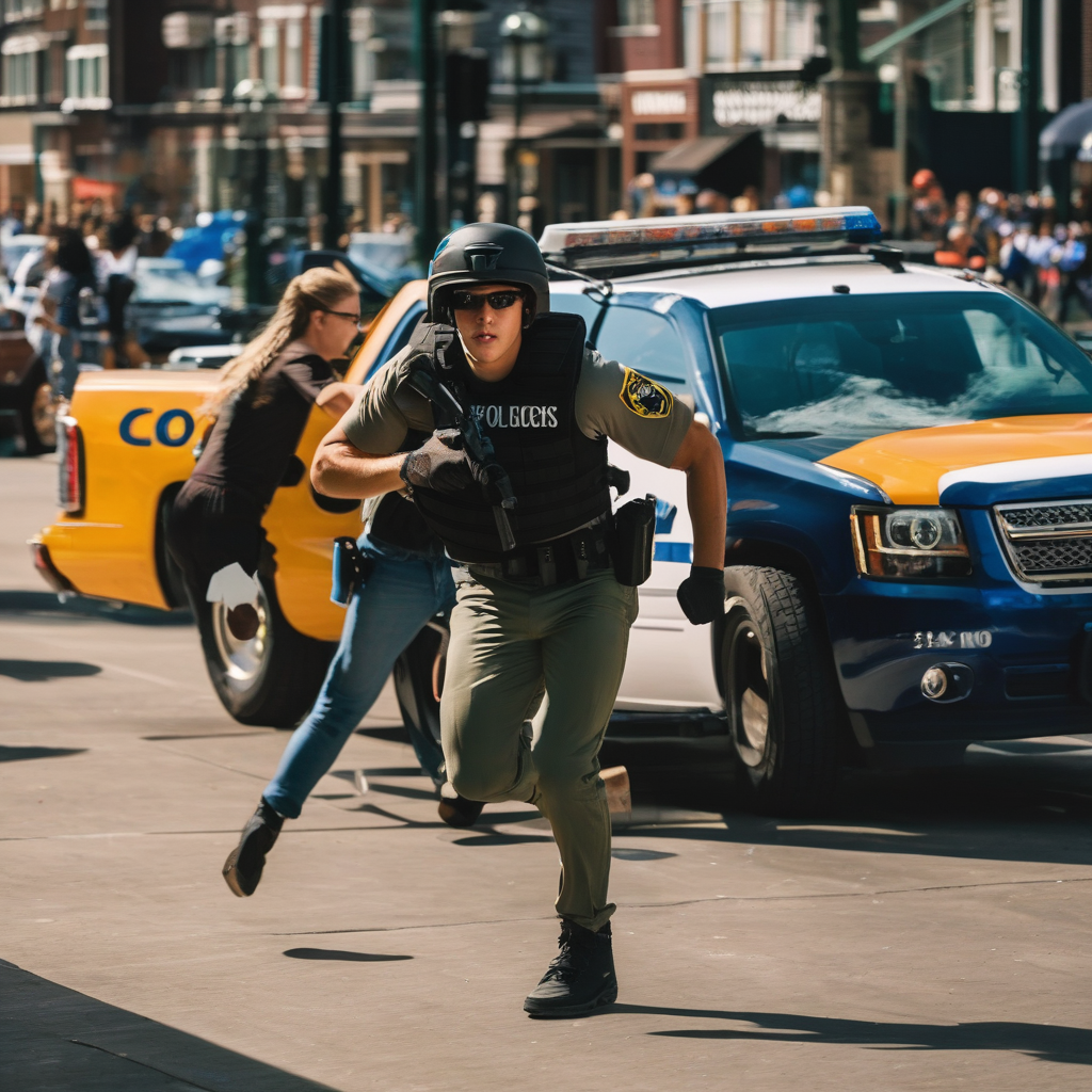 A young man evading law enforcement