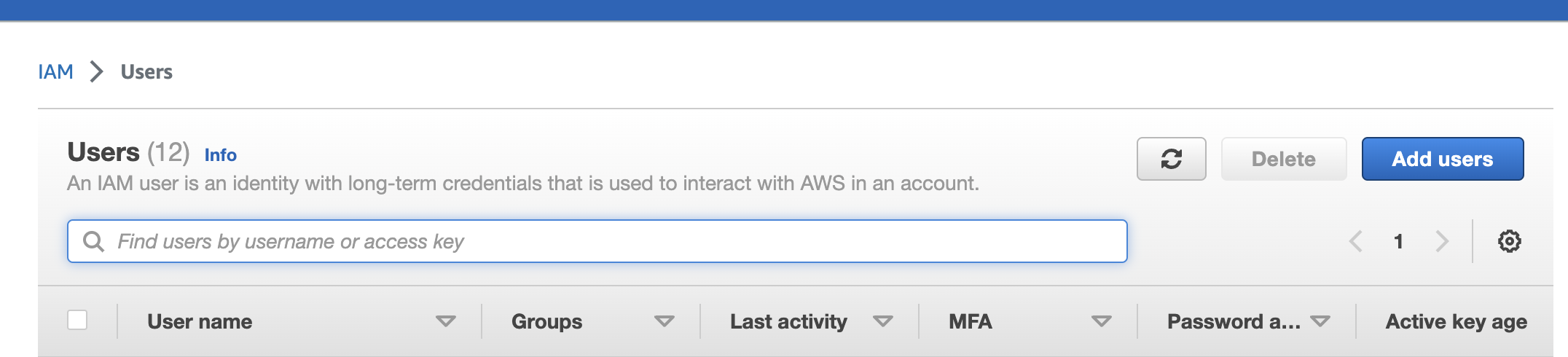 Click on the "Add users" button