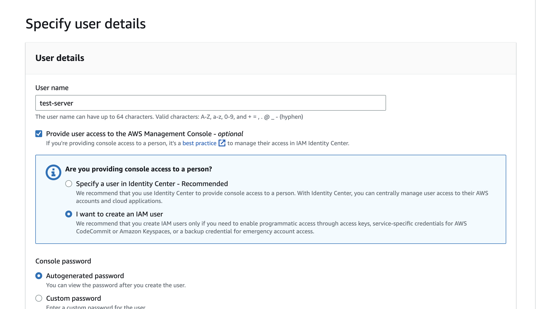 Setting up your IAM user