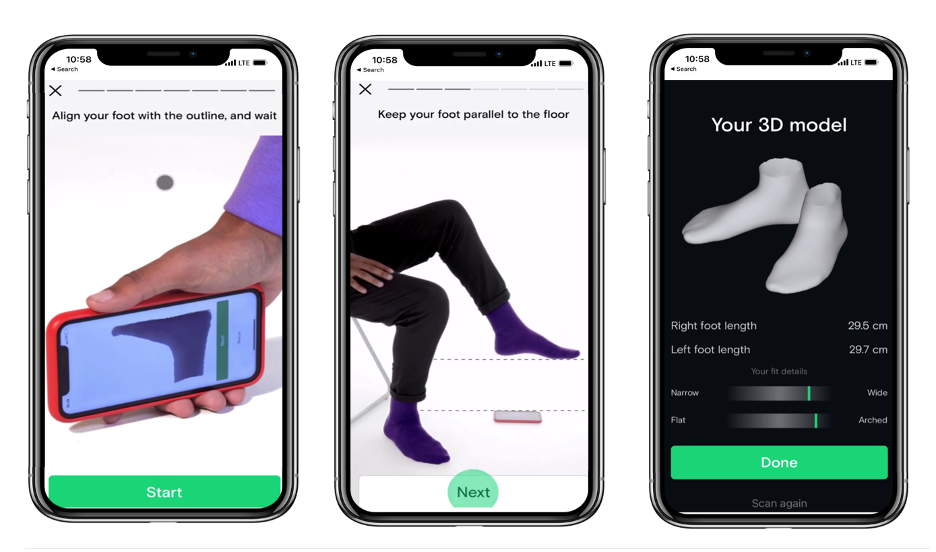 Neatsy: an app that takes your measurements and finds you the right shoe size