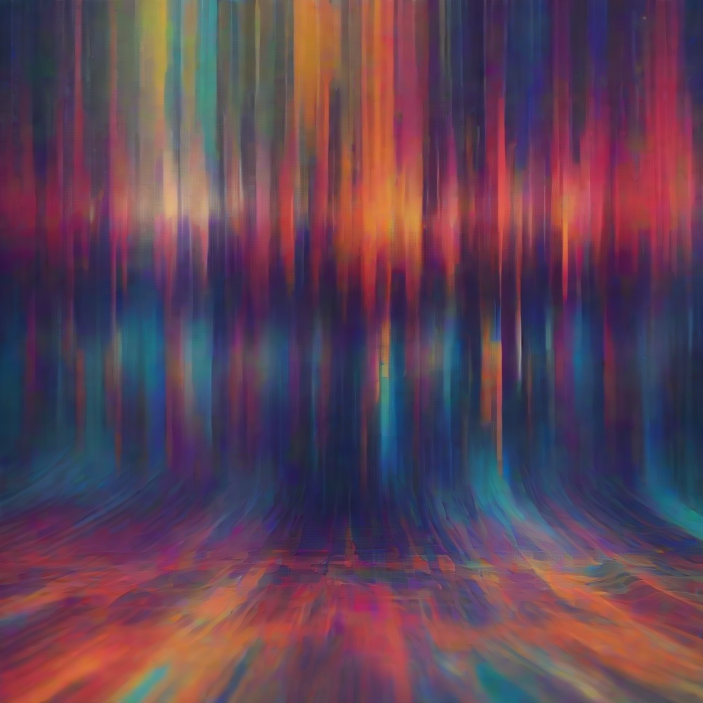 abstract image of a soundwave that is blurry on the left and sharp on the right using colorful boxes as the main image element