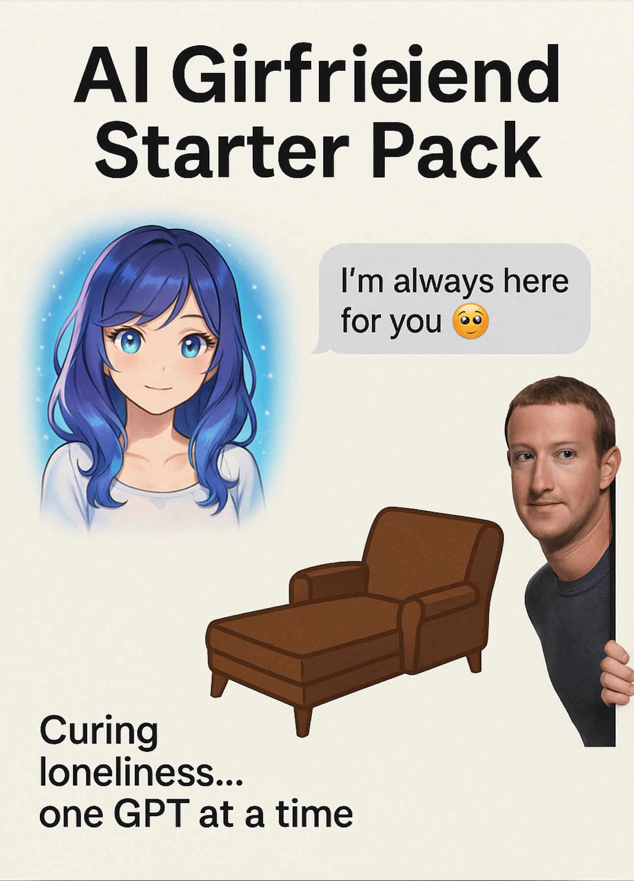 I asked ChatGPT to make a meme on what it thought best fit Zuckerberg’s statement.