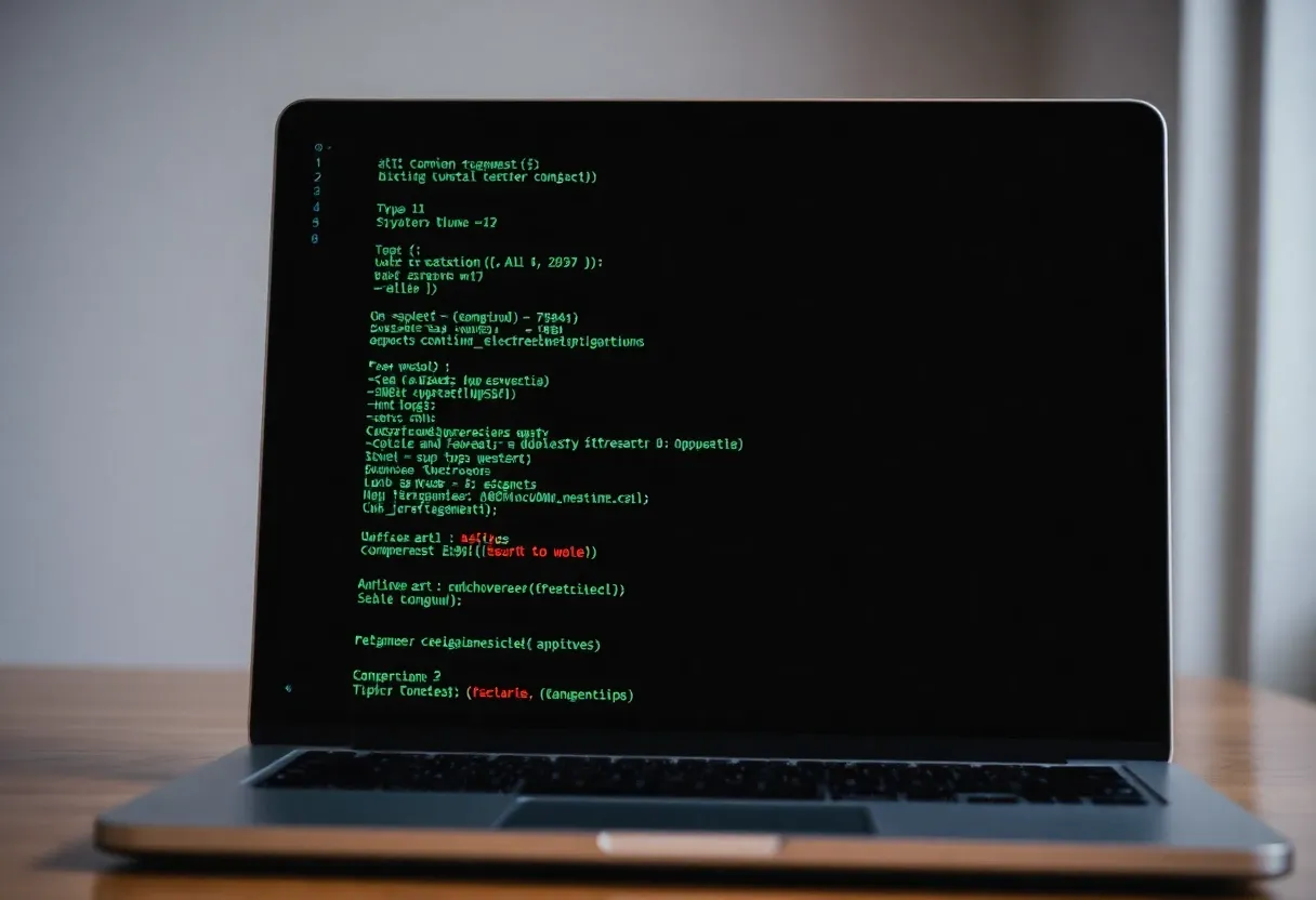 ai algorithm on a laptop screen