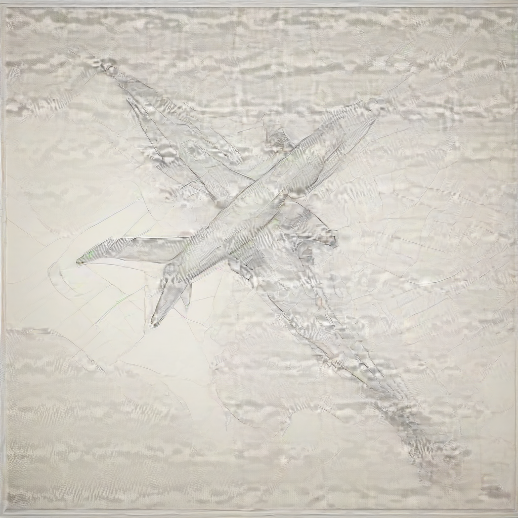 an airplane tracing dots on a map