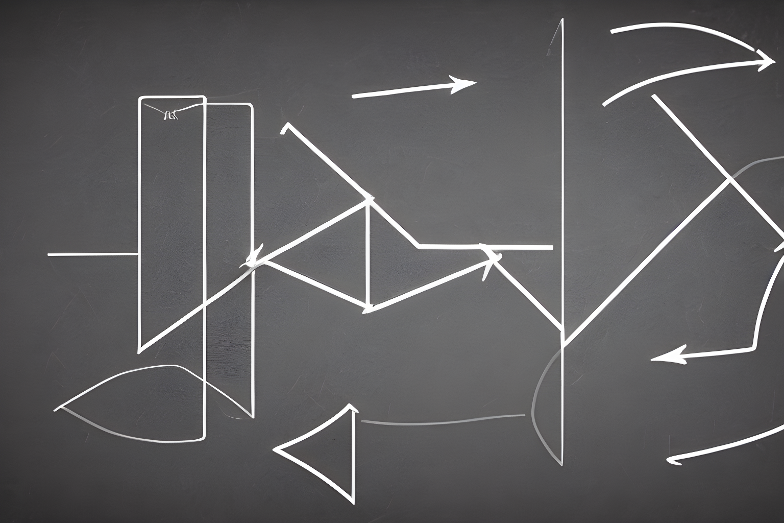 an arbitrary graphs with arrows pointing downwards