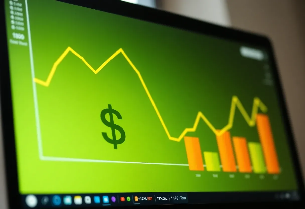 an economic inflation model on a computer screen