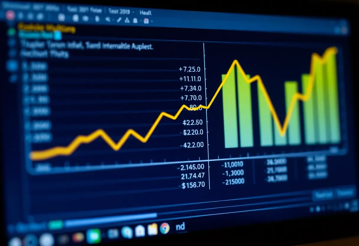 an economic inflation model on a computer screen