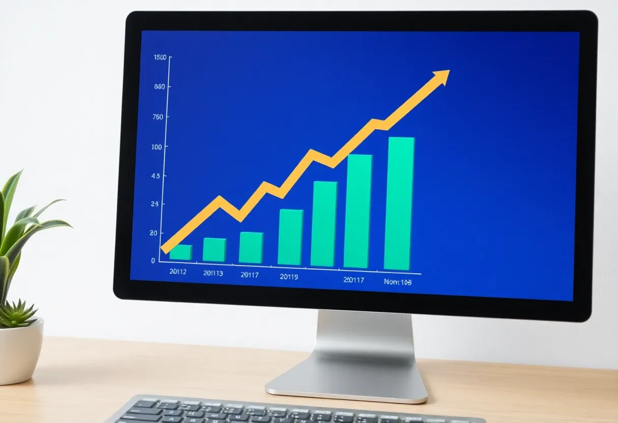 an economic inflation model on a computer screen