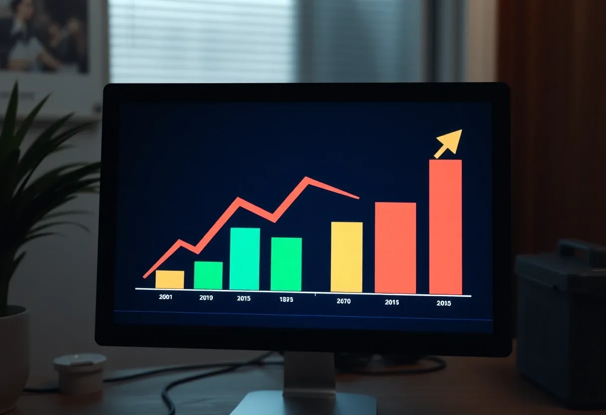 an economic inflation model on a computer screen