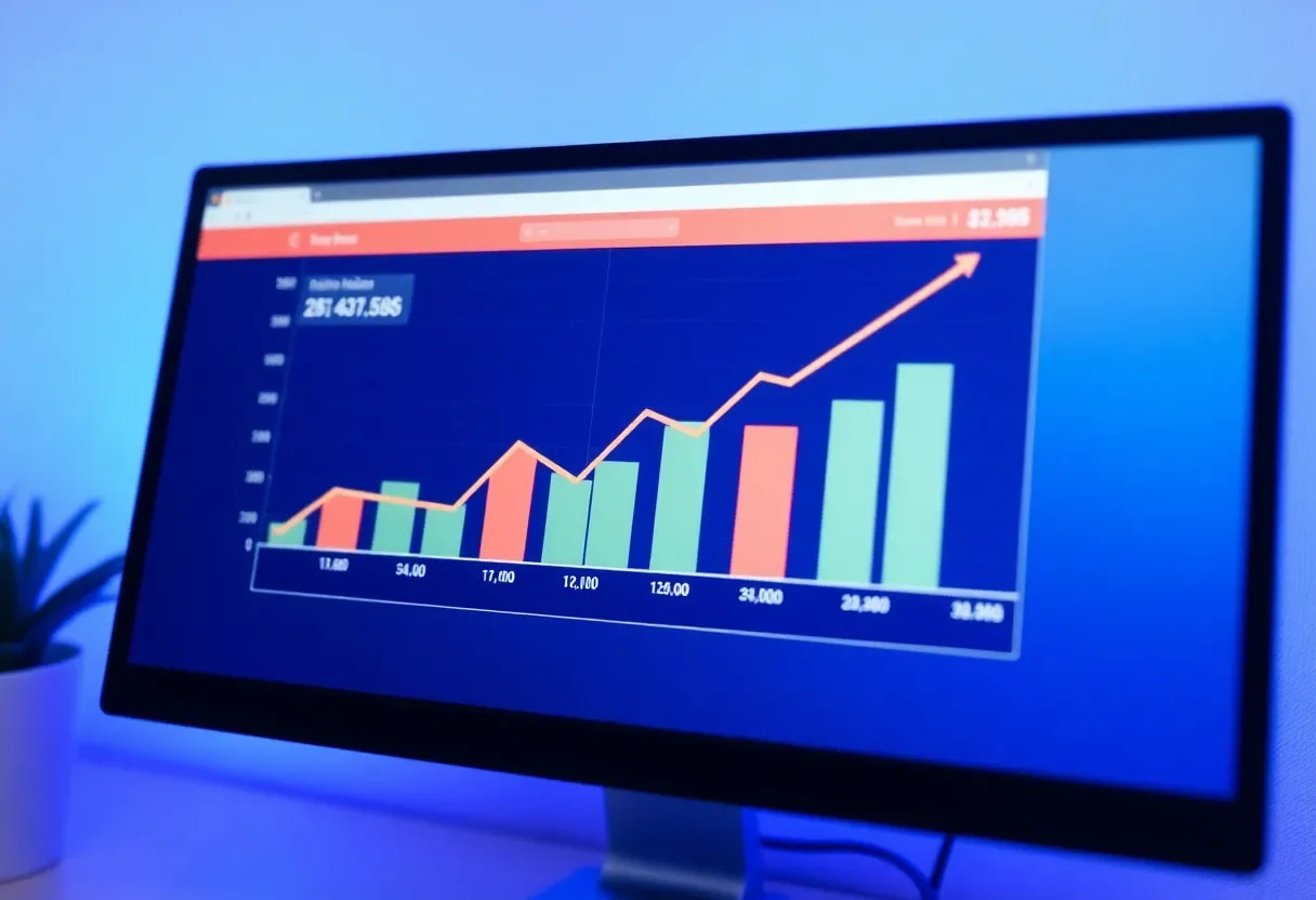 an economic inflation model on a computer screen