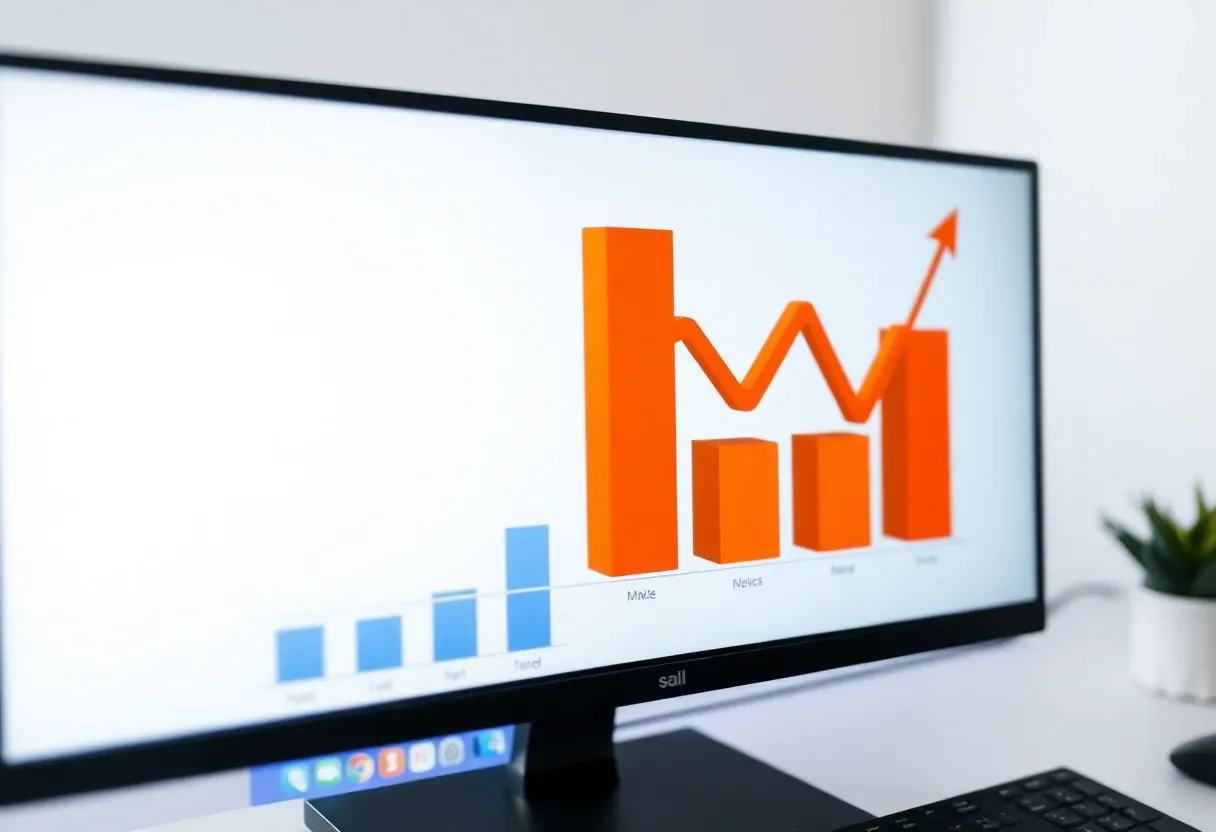 an economic inflation model on a computer screen