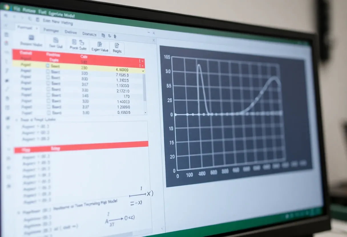 an eigenvalue model on a computer screen