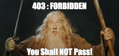 The 403 Forbidden error