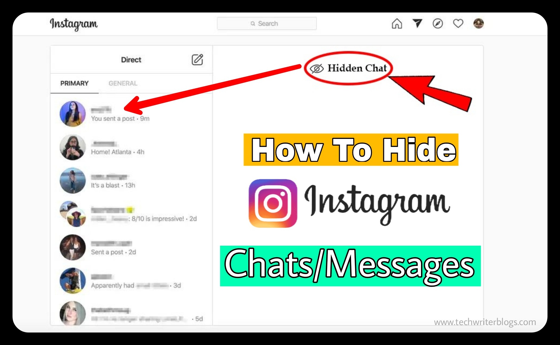 hide instagram messages