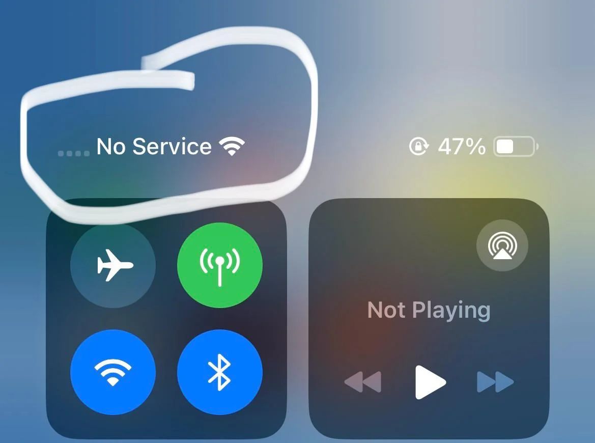 No internet service
