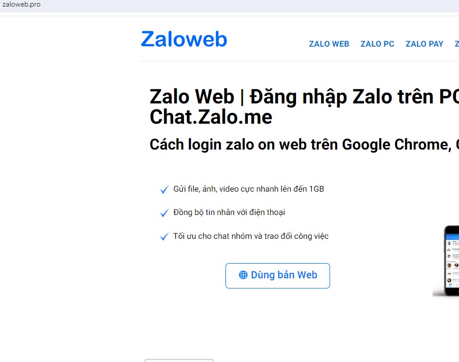 Zalo Web | Đăng nhập Zalo trên PC Online | Chat.Zalo.me