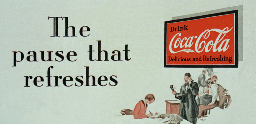 Coca-Cola The Pause That Refreshes vintage advertisement