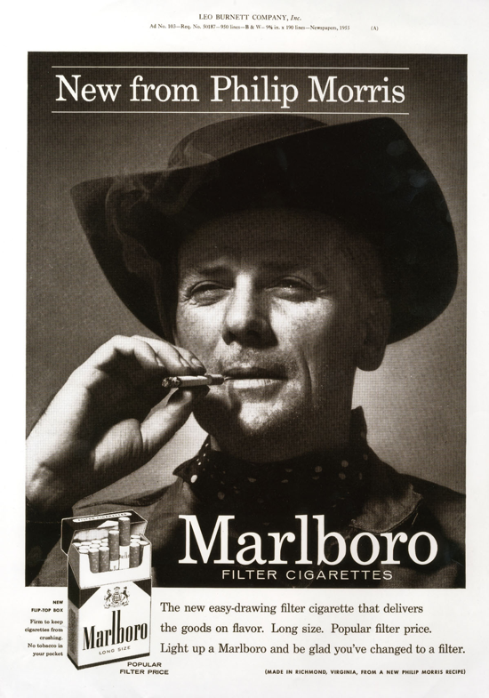 Marlboro Man original 1955 advertisement by Leo Burnett