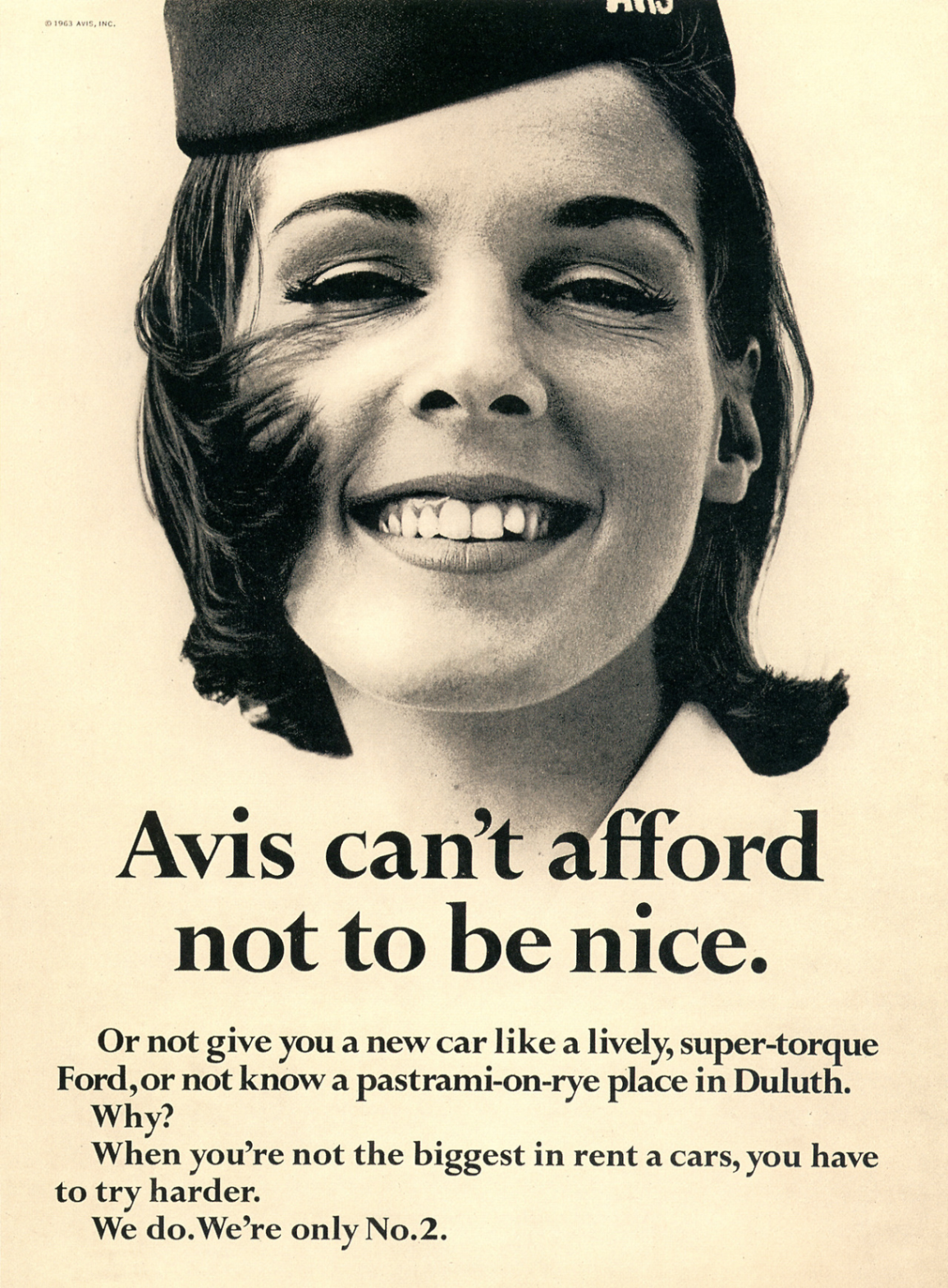 Avis We Try Harder vintage advertisement