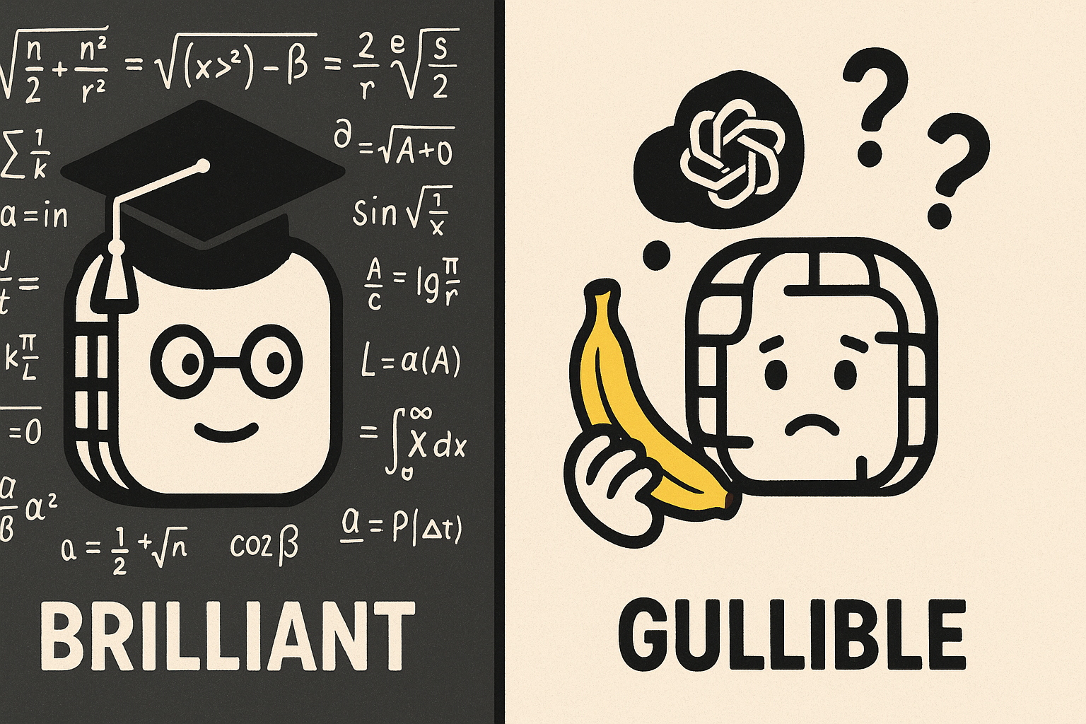 When Brilliant AI Lacks Common Sense: The "Gullible LLM" Phenomenon