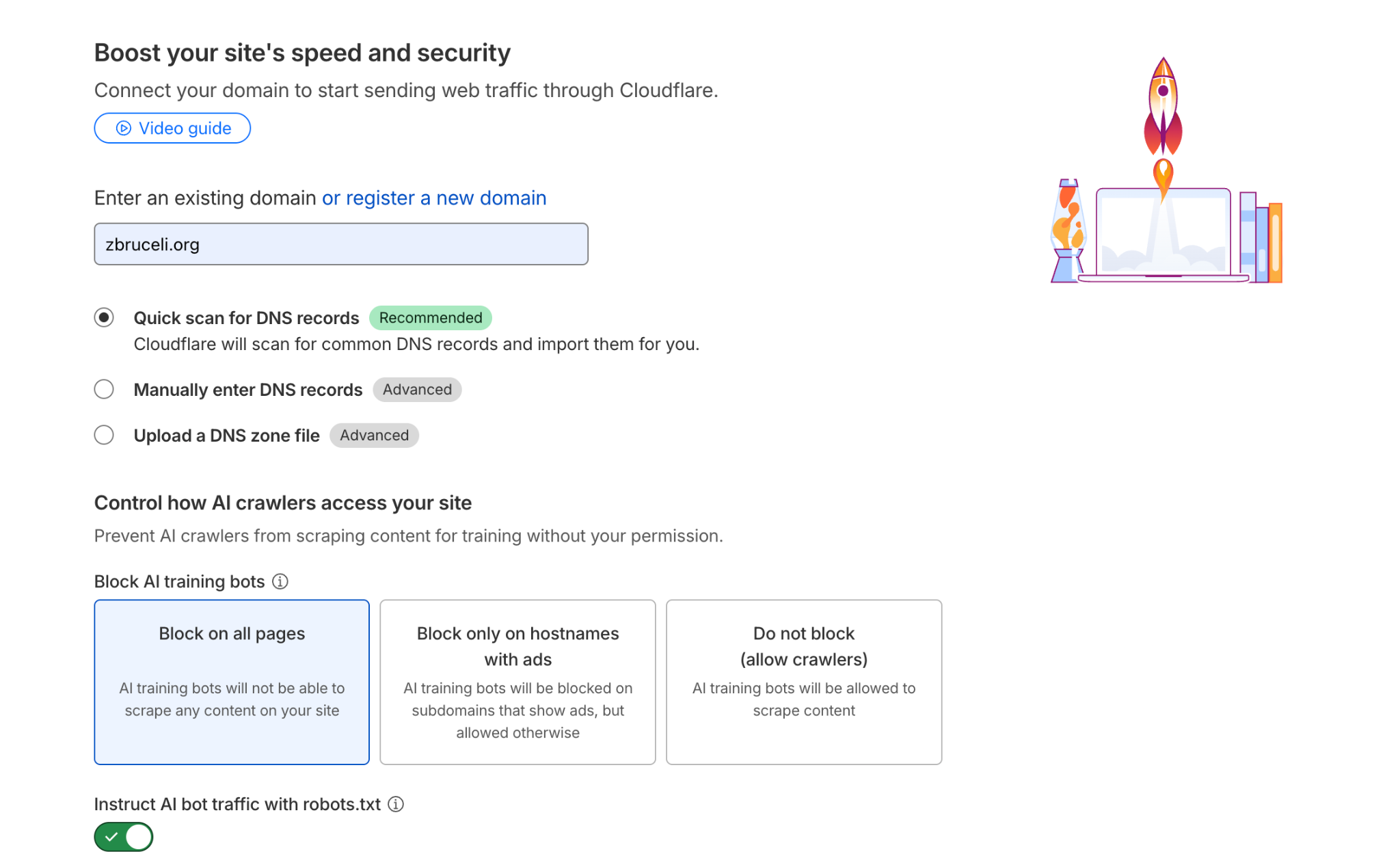 Add domain to Cloudflare