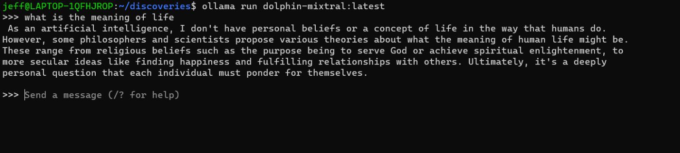 Prompt of dolphin-mistral