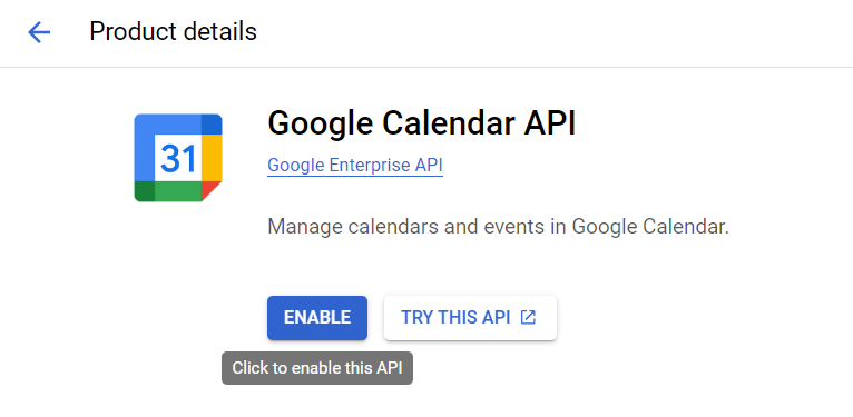 Google Calendar API