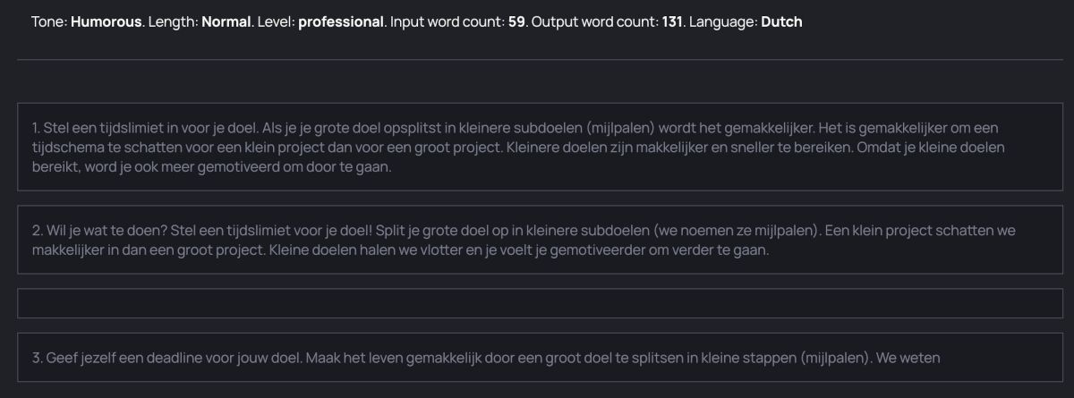 Unfluffer - Results #3